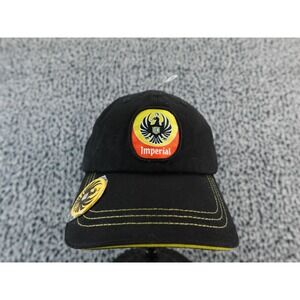 Imperial Black Baseball Cap Eagle Logo Adjustable Strap Men's